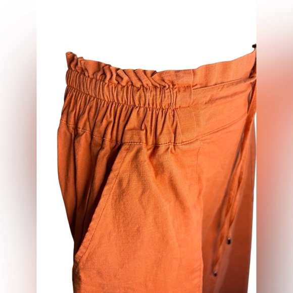 KANCY KOLE Womens A-Line Midi Skirt Back Elastic Waist Drawstring
Orange Small - Picture 3 of 9